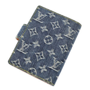 Louis Vuitton Agenda PM Blue Denim Yellow Leather Monogram